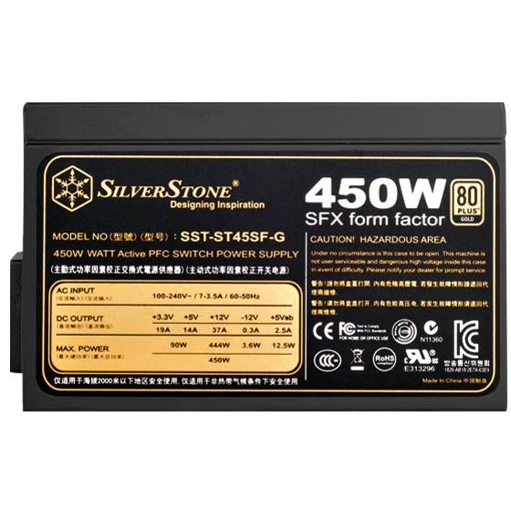 SilverStone 銀欣 SFX電源 450W 電源供應器 80+ ST45SF-G