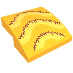 LEGO 樂高 亮淡橘色 2X2 曲面 平滑 印刷 舞龍舞獅 鱗片 15068pb227 80104