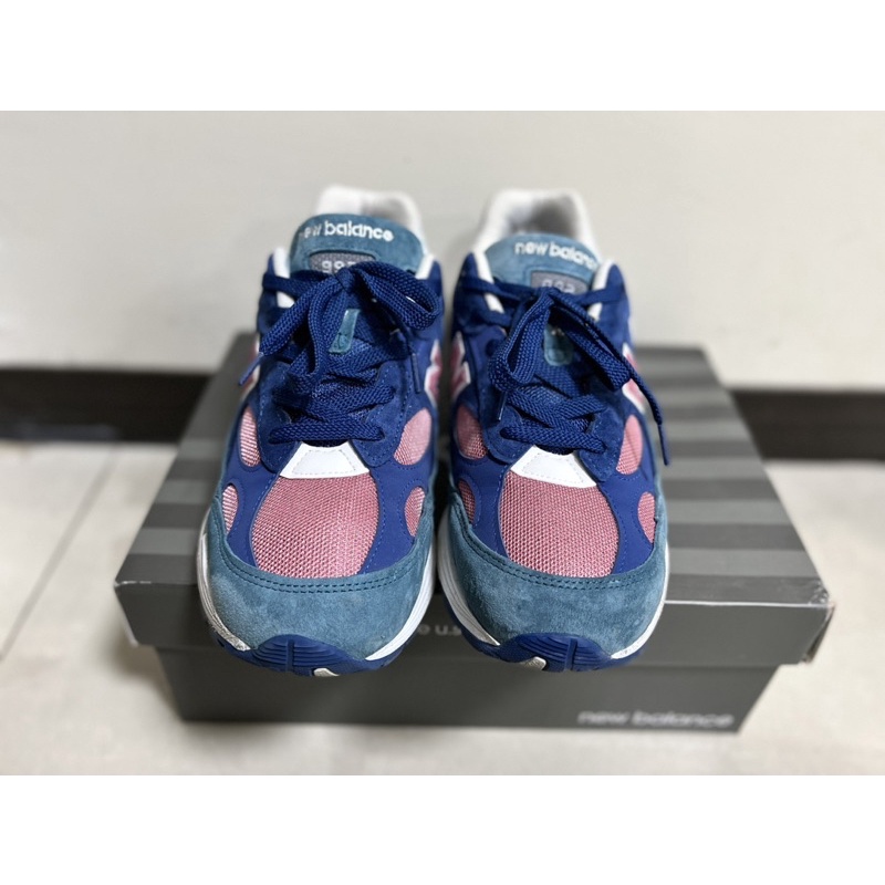 New Balance 992 美製 深藍 粉紅 麂皮 男鞋NB 限量款 M992NT