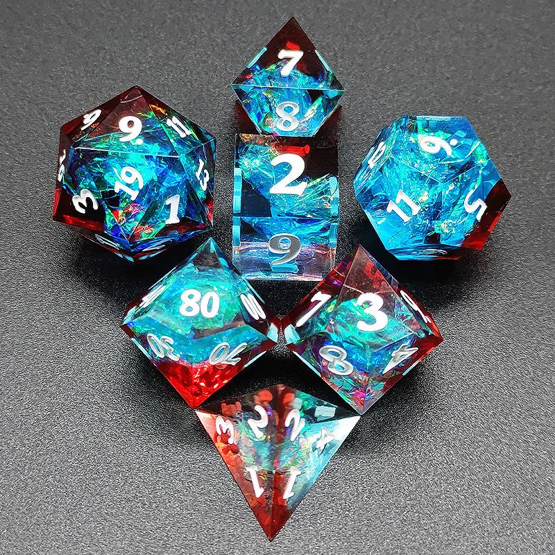 骰子COC跑團DND樹脂色子克蘇魯d20龍與地下城dice桌游d6多面TRPG