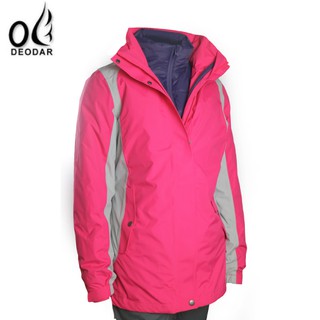 【DEODAR 女 防水兩件式羽絨外套 亮桃紅 】42300964-89/羽絨衣/非GORE-TEX/悠遊山水