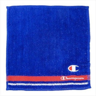 日貨 Champion 藍 毛巾 方巾 吸水 純棉 冠軍 小手帕 童巾 方形毛巾 正版 授權 J00015685