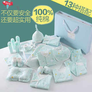 【寶寶必備】純棉嬰兒衣服新生兒禮盒套裝春剛出生0到3個月滿月寶寶送禮物用品