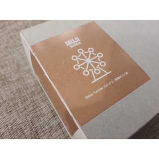 全新未使用。無印良品muji美麗華旗艦店開幕滿額贈送玻璃水杯三入組