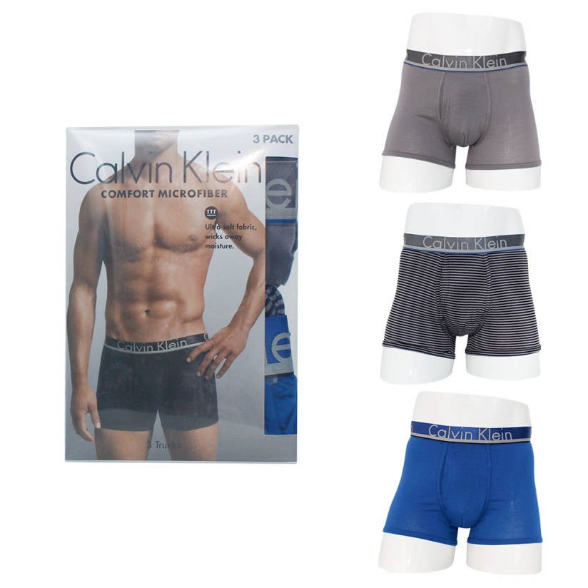 Calvin Klein 現貨 男士內褲 長版四角褲 3件裝盒裝 CK  萊卡超細纖維 BOXER NB1360凱文克萊