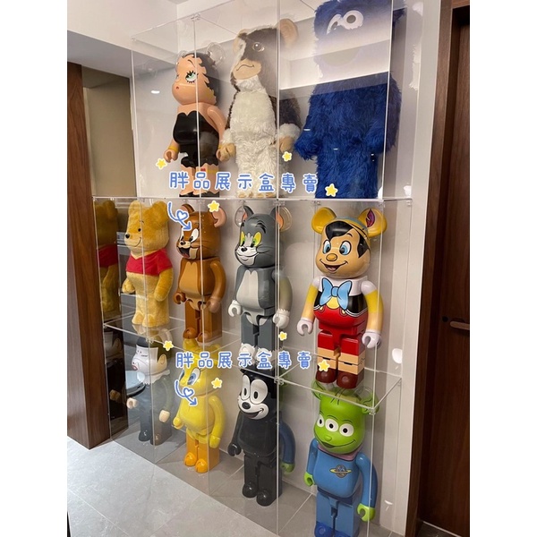 「胖品展示盒專賣」各尺寸壓克力展示盒訂製 Be@rbrick molly 小木偶 庫柏力克熊 公仔 玩具 壓克力展示盒