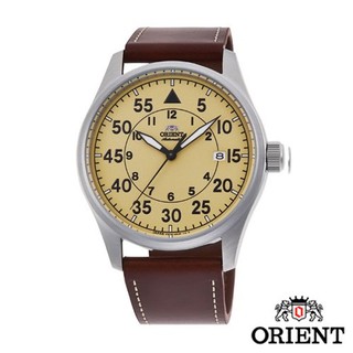 ORIENT 東方錶 復古黃面數字飛行錶 皮帶機械錶 42.5mm RA-AC0H04Y