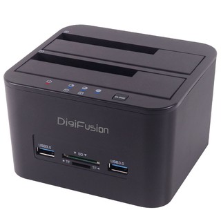 伽利略 CRU-015 雙槽 硬碟外接座 DigiFusion 帶 讀卡機 + USB3 HUB 現貨 廠商直送