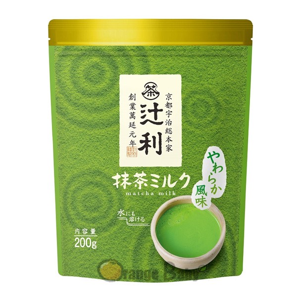 ○橘子寶貝○ 日本片岡 辻利 抹茶牛奶粉 200G 冷熱飲用均可 京都宇治 牛奶沖泡更美味 即期出清!!