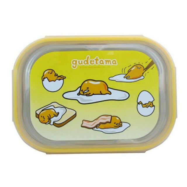 蛋黃哥 gudetama #304不銹鋼隔熱餐盒 餐盤 保鮮盒 25*18公分 台灣製