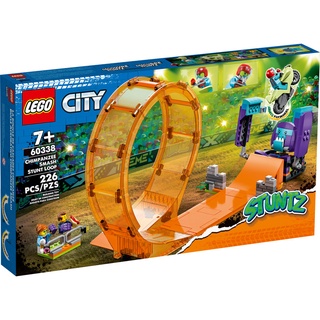 LEGO樂高 LT60338衝撞黑猩猩特技環形跑道2022_City 城市系列