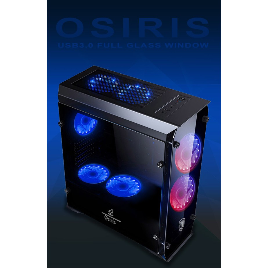 台南華駿 Sades Osiris Plus 歐西里斯全透側rgb電腦機箱kr 蝦皮購物