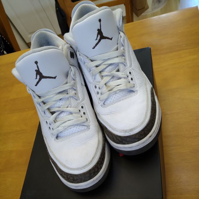 US12 Nike 潮流夢幻逸品 Jordan 3代 空中飛人 喬丹三代 摩卡爆裂紋 咖啡色 限量經典款 籃球鞋