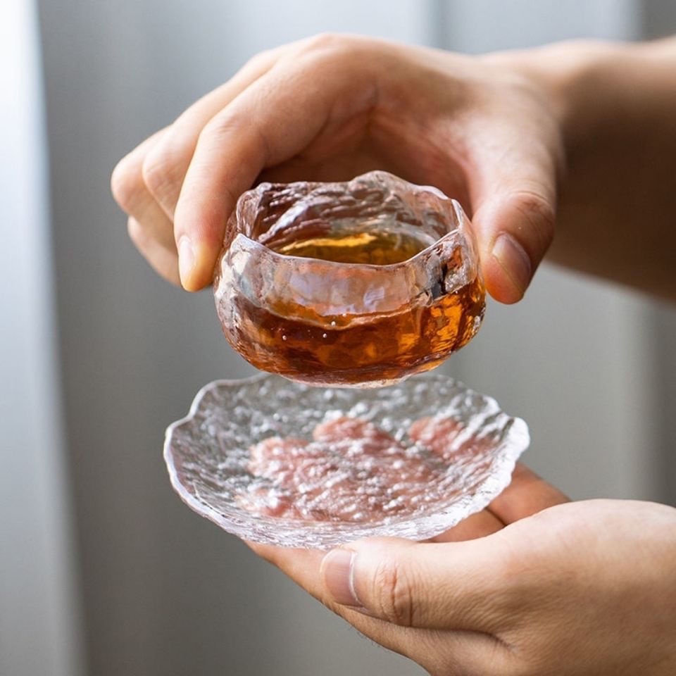 「新款 現」#日式玻璃茶具套裝冰凍燒琉璃杯品茗杯小茶杯李子柒同款杯茶杯單杯