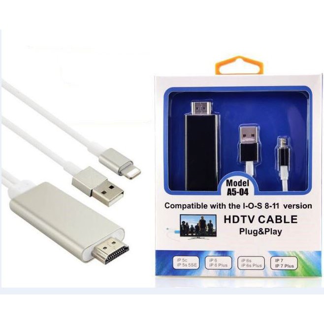 HDMI線 蘋果高清同屏線  iPhone轉iPad影音視訊轉換線 兩米長轉接線 附發票+台灣出貨