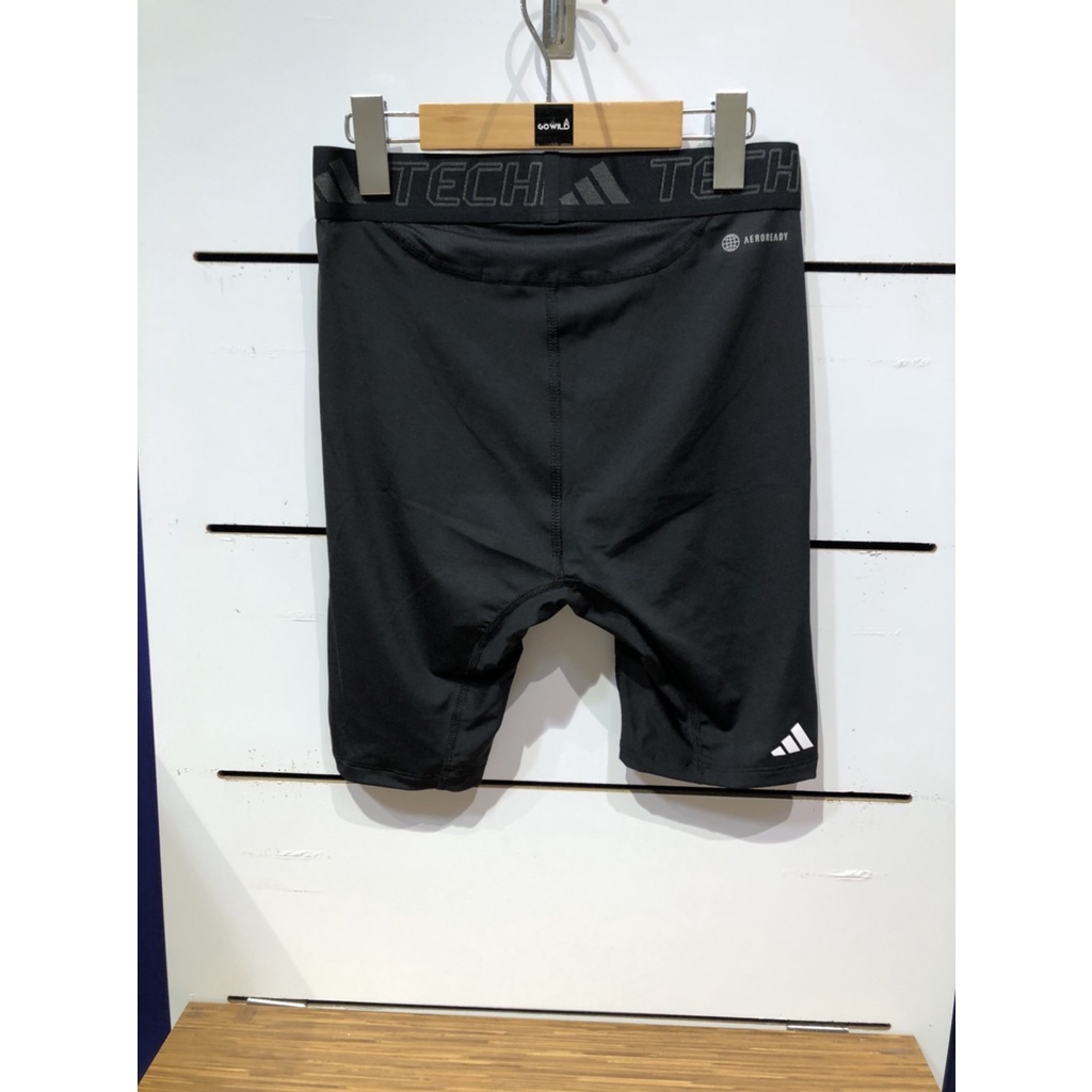 【ADIDAS】TECHFIT 男款緊身短褲 運動短褲 訓練 黑色 - HJ9921