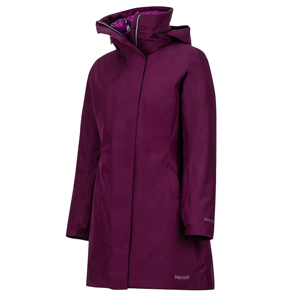 Marmot 女二件式防水保暖大衣 GTX 3M Thinsulate 智慧羽絨保溫棉 保暖外套 紫 45460綠野山房