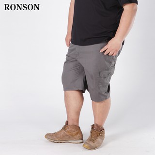 【RONSON大尺碼】灰色側腰鬆緊多袋短褲2L-7L 加大尺碼 口袋褲 免運31503-85
