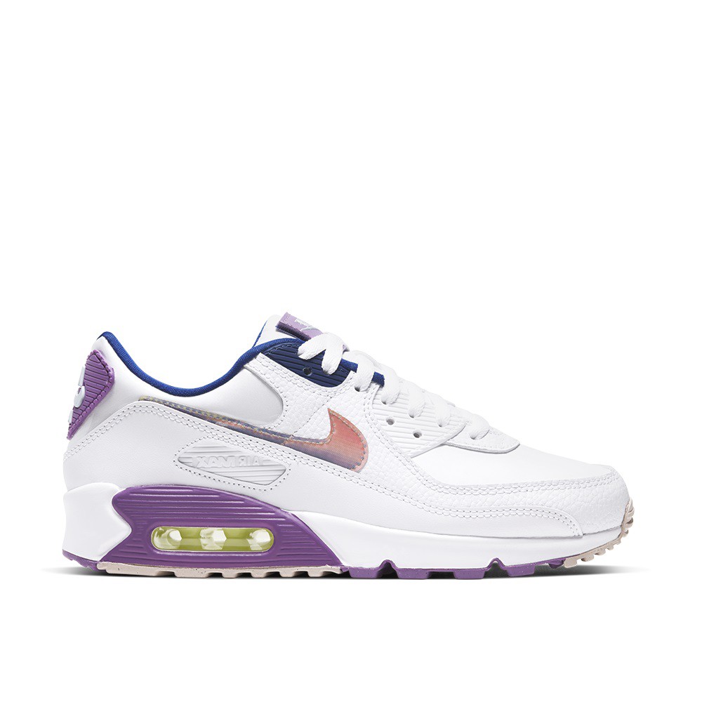 NIKE 女 W AIR MAX 90 SE EASTER 復活節 白紫藍炫彩【A-KAY0】【CJ0623-100】