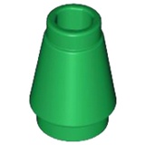 樂高 LEGO 綠色 1x1 圓錐 4589b 積木 玩具 火箭 樹木 配件 Green Cone Top Groove