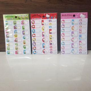 Hello Kitty 大眼蛙 夜光防水姓名貼紙 貼紙 姓名貼