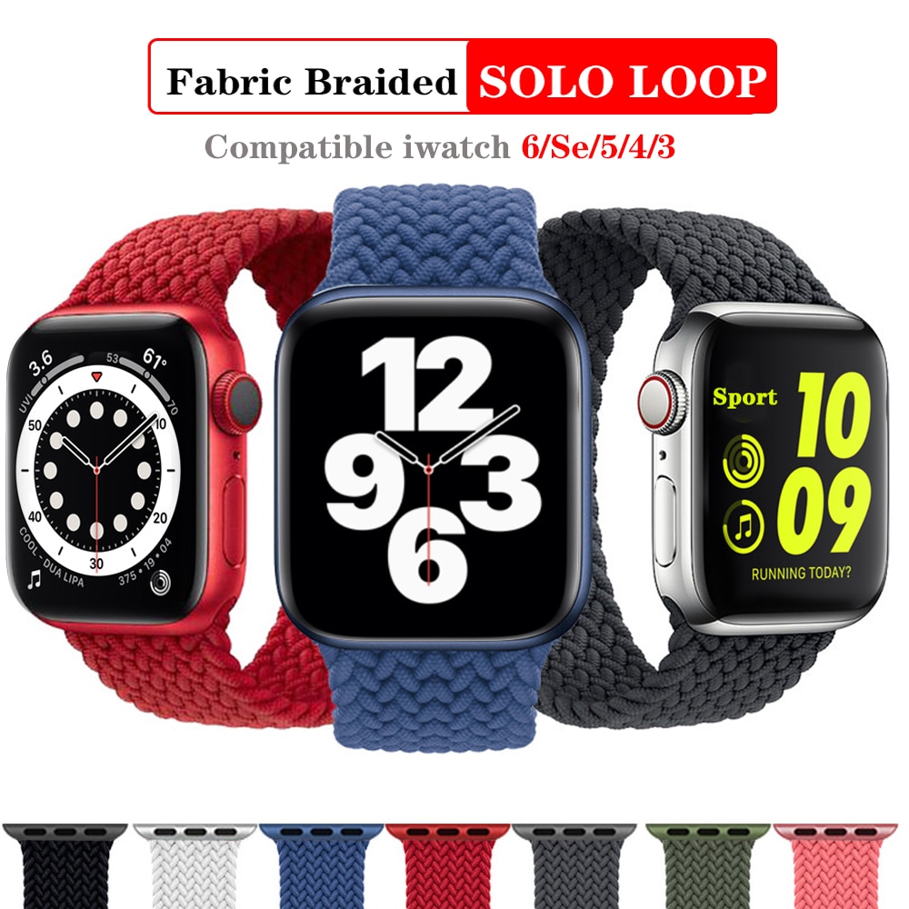 適用於iWatch系列se 9 8 7 6 SE 5 4 3尼龍織物錶帶apple watch 38/40 41mm 4