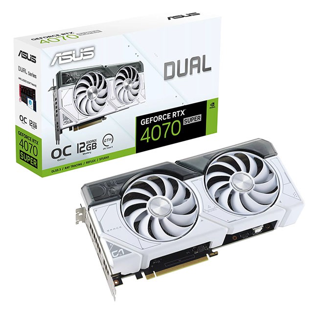 華碩 DUAL-RTX4070S-O12G-WHITE 顯示卡26.7cm 4070S 廠商直送