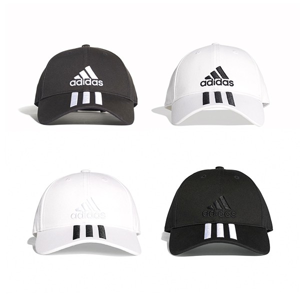 Adidas 6P 3S Cap Cotto 老帽 黑白 電繡 三線 男女可戴 DU0196 DU0197 IMPACT