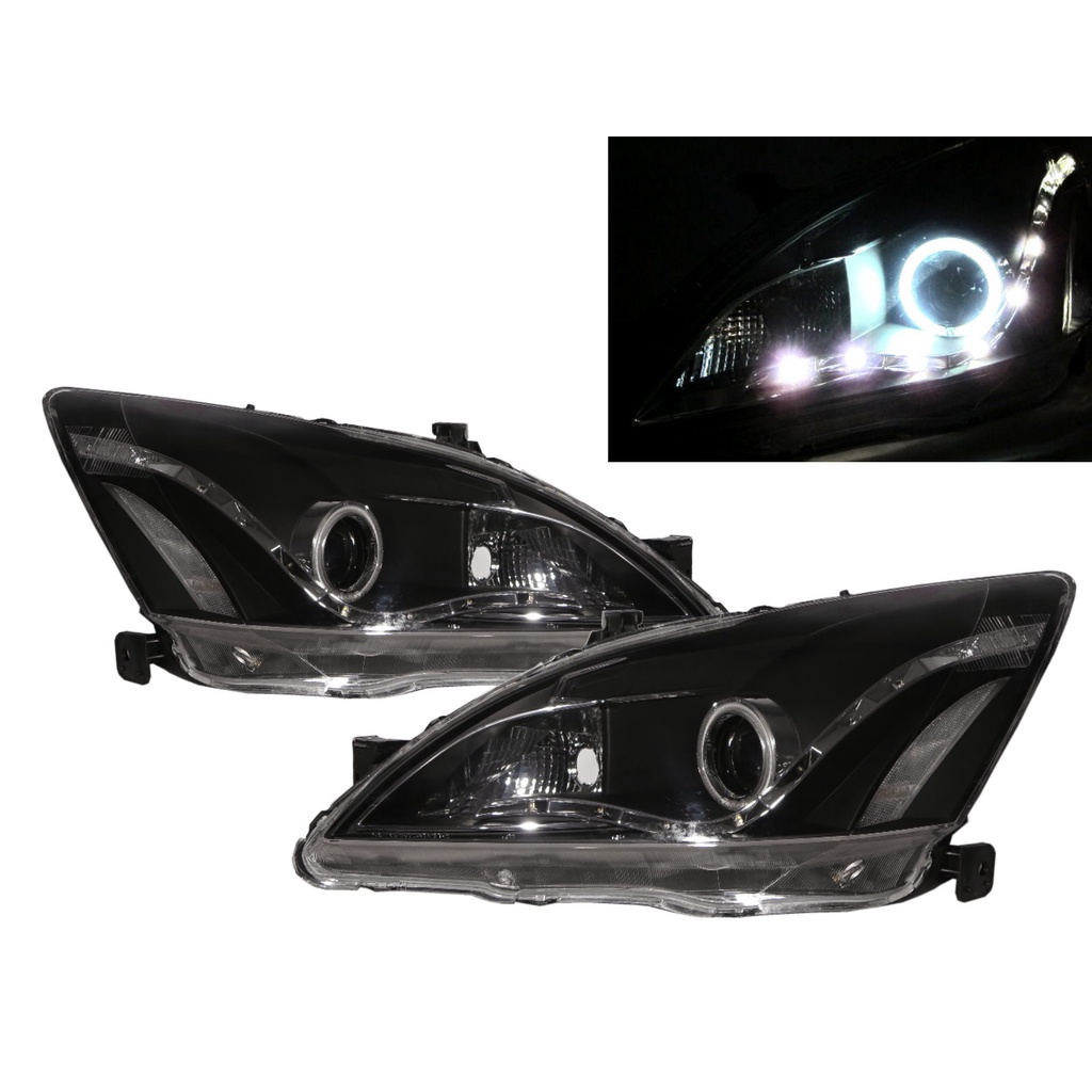 卡嗶車燈適用honda 本田accord 雅哥accord Cm 03 07 Ccfl魚眼r8款大燈 蝦皮購物