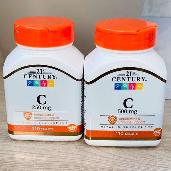 🌈21st Century 維生素C 加鈣，500毫克，110粒 21世紀 維他命 C Vitamin C