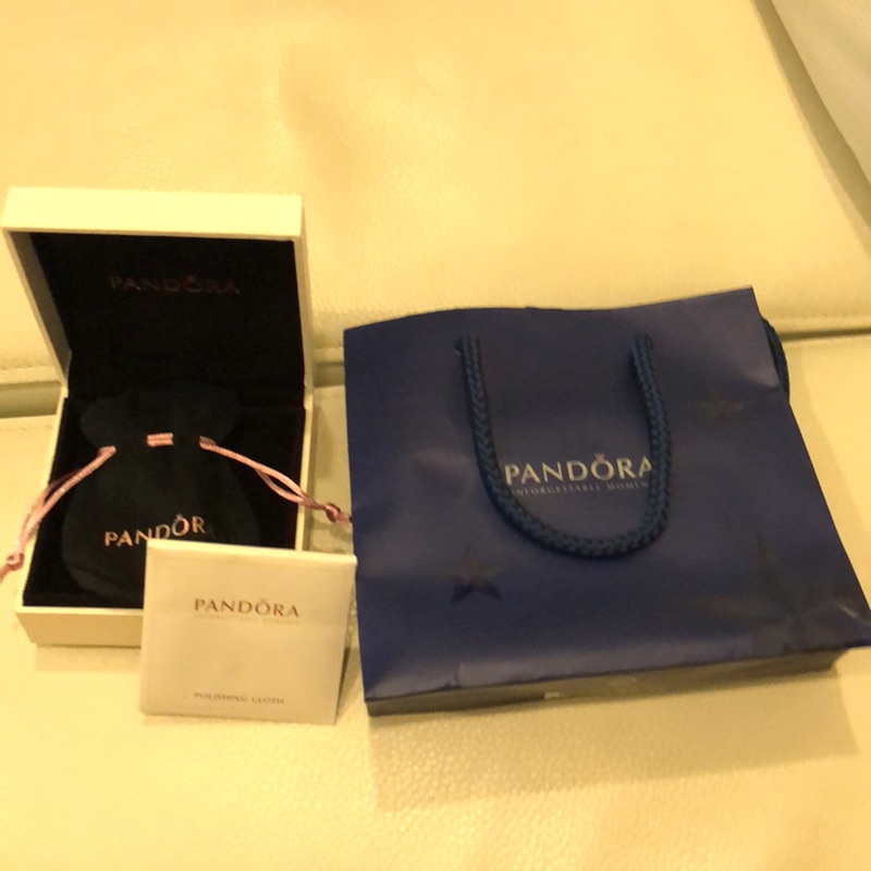 Pandora 手鍊 原廠紙袋 禮盒 絨布袋 拭銀布