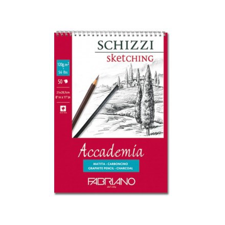 義大利 FABRIANO Accademia 素描本 120g (A4) 環裝 50入