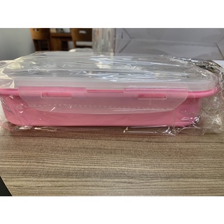 全新 304不鏽鋼 sus 304 四格不鏽鋼餐盒粉色 防疫隔離用 裝水果 蔬菜