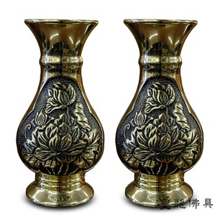 【皇龍佛具】銅製蓮花花瓶 花瓶 花干 銅花瓶