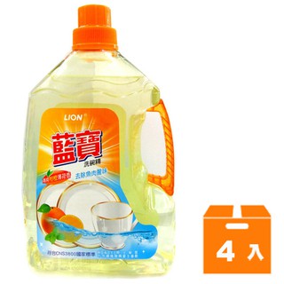 藍寶 洗碗精-清爽柑橙薄荷香 3000g (4入)/【康鄰超市】