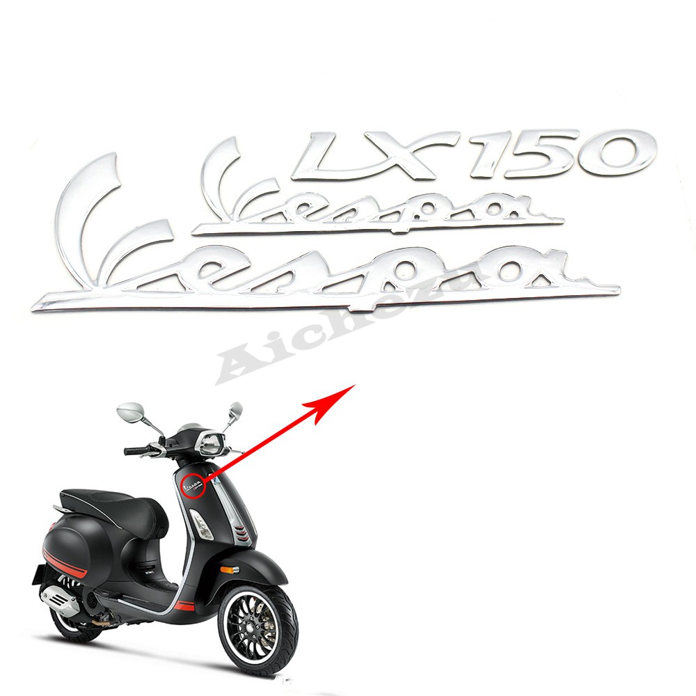 Acz 2 件裝摩托車貼花 Sticaker 3D LOGO 3M 粘性標誌貼花適用於 Vespa Vespa 946