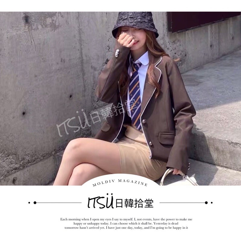 Itsu D72 韓國東大門學院風制服套裝 校服 學生制服 韓版制服 學院制服 班服 蝦皮購物