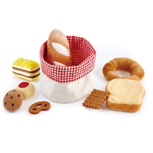 德國 Hape 幼兒版早餐麵包籃 幼兒早餐麵包籃 玩具早餐 玩具麵包 玩具餅乾 野餐遊戲 玩具吐司 玩具法國麵包 布製