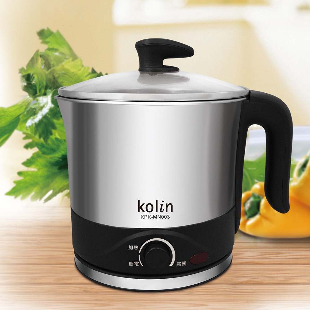 歌林 Kolin 1.5L大容量多功能快煮鍋 美食鍋不鏽鋼單柄美食鍋(KPK-MN003)