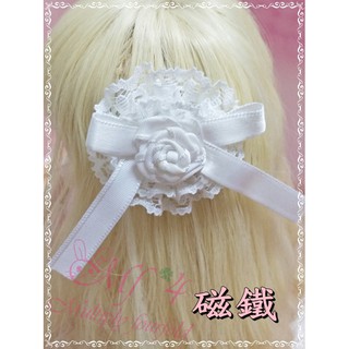 【Mfx4娃屋】BJD｜SD娃娃✿3分4分6分✿飾品頭飾髮飾髮夾飾品✿Lolita風格白色典雅玫瑰花髮夾【人&娃皆可用】