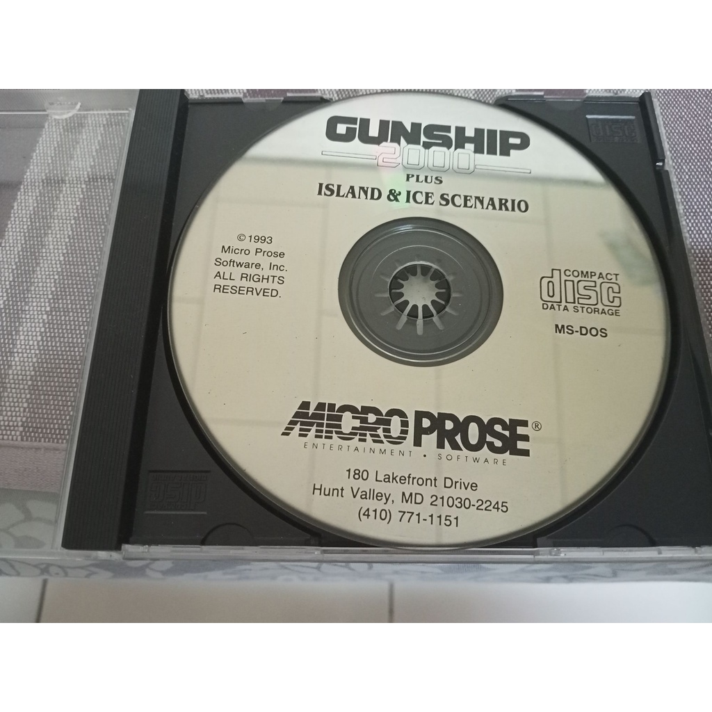 正版電腦遊戲 -- gunship (武裝直昇機2000) PLUS 加強版 (MS-DOS古董軍事遊戲) 1993