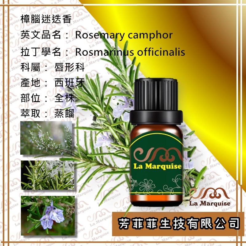 樟腦迷迭香--100%單方純植物精油-芳療、薰香、保養品、手工皂