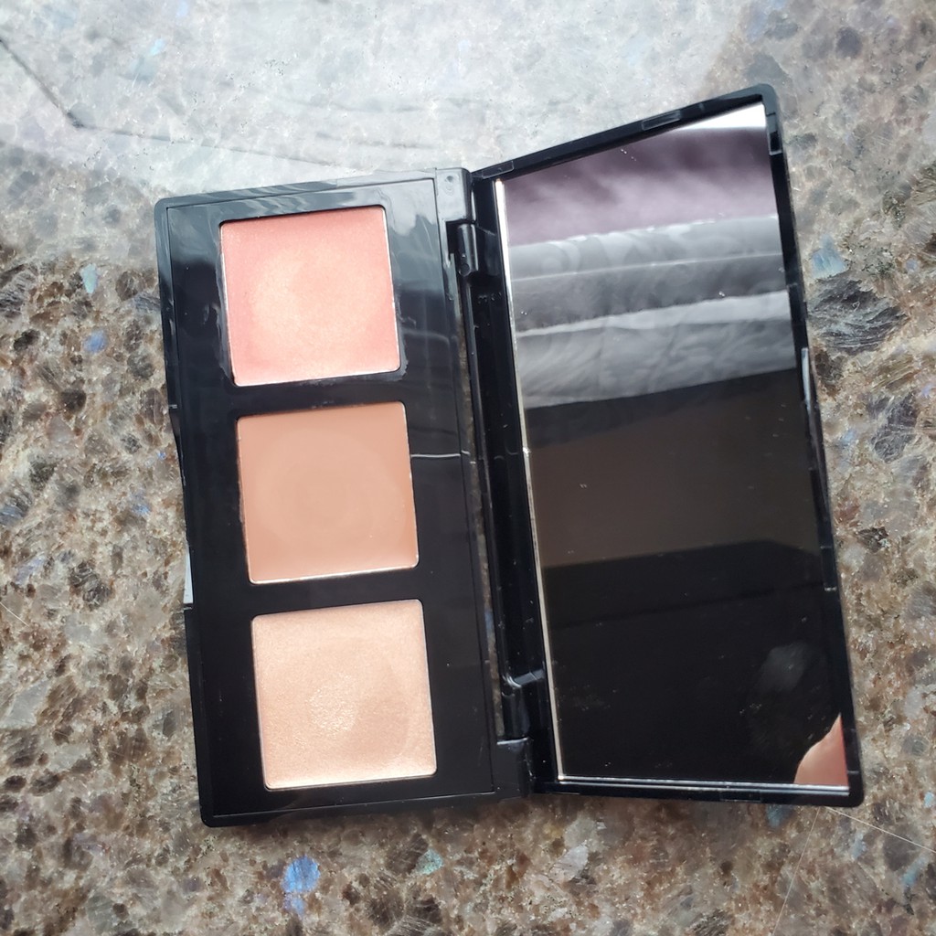 現貨 二手 美國laura Geller霜狀變粉霧狀眼唇腮紅打亮多用途彩妝盤裸色蜜桃橘金椰子茶色大地 蝦皮購物