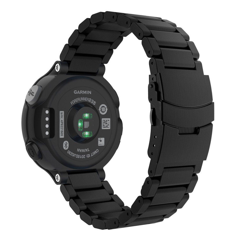 佳明Garmin Forerunner 235／220 / 230 / 620 / 630 三株保險扣不銹鋼鏈式表帶