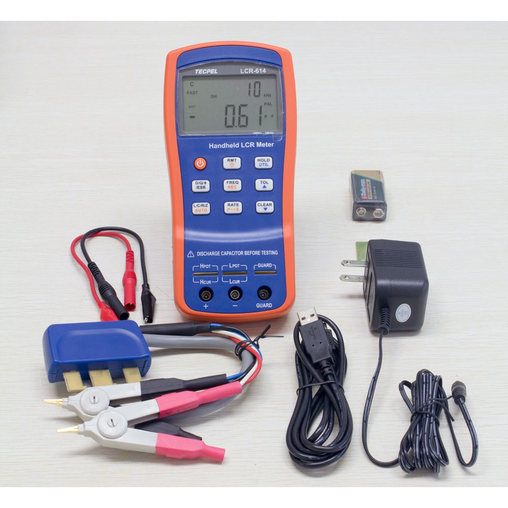 TECPEL 泰菱》LCR-Meter-10KHz- 電阻 電感 電容測試儀 RLC LCR-614 SMD USB介面