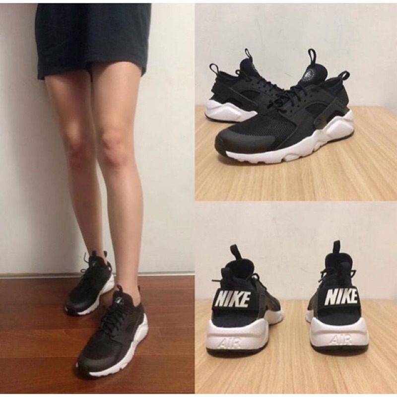 Nike air  Huarache run ultra gs 黑白 武士鞋 24.5 9成新
