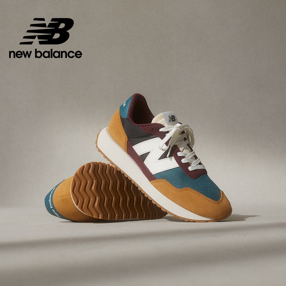【New Balance】 NB 復古運動鞋_中性_棕綠白_MS237HR1-D楦 237