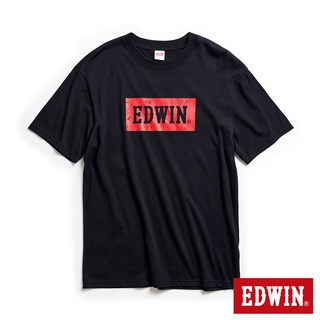 EDWIN 斑駁BOX LOGO短袖T恤(黑色)-男款