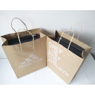 Adidas紙袋 adidas手提袋 牛皮紙帶 禮物袋 環保袋 購物袋