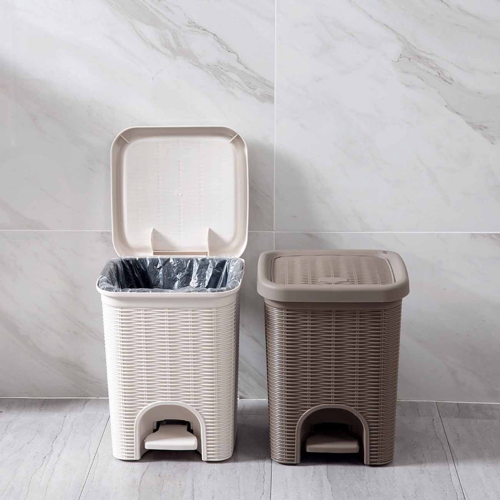 居家家 腳踏分類垃圾桶創意客廳小紙簍 家用衛生間廚房有蓋垃圾簍【現貨】